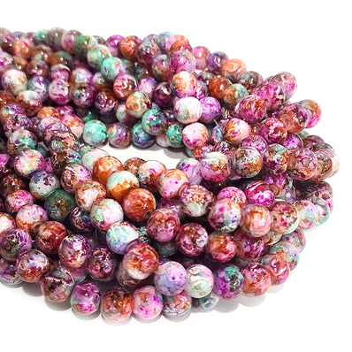 PER LINE, 8MM SIZE JADE REPLICA FINE QUALITY OF GLASS BEADS FOR JEWELRY MAKING, APPROX 48~51 BEADS