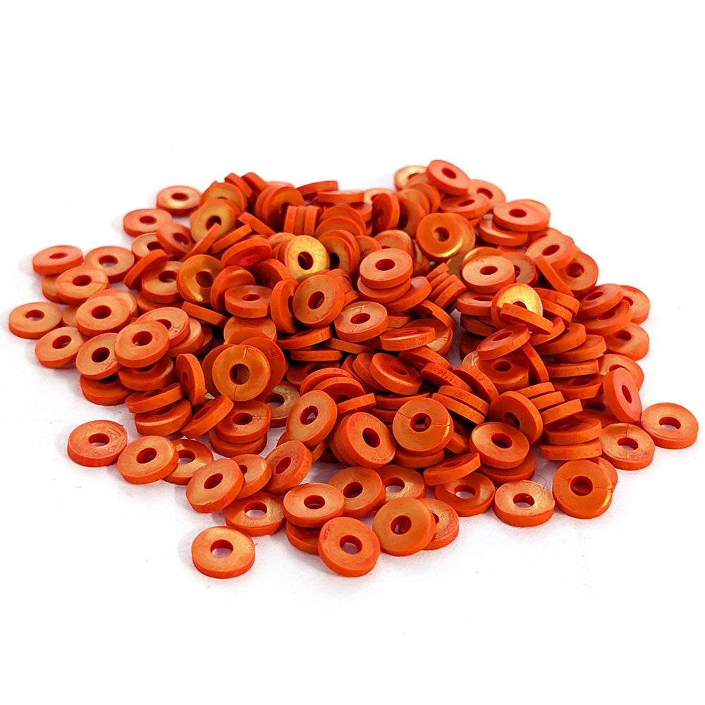 2000 PIECES PACK' 6 MM APPROX CHERRY RED COLOR FIMO POLYMER BEADS