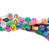 PER STRAND/LINE 9~10MM FIMO CANDIES DESIGNER RUBBER BEADS POLYMER CLAY BEADS FOR CRAFT AND JEWELRY MAKING, APPROX 40~43 BEADS IN A LINE, ONE LINE HAS ABOUT 16 INCHES LONG