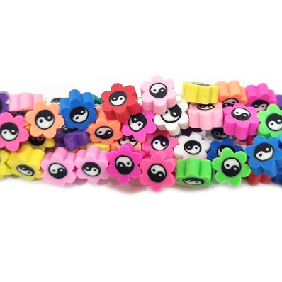 PER STRAND/LINE 9~10MM FIMO CANDIES DESIGNER RUBBER BEADS POLYMER CLAY BEADS FOR CRAFT AND JEWELRY MAKING, APPROX 40~43 BEADS IN A LINE, ONE LINE HAS ABOUT 16 INCHES LONG