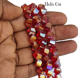 Per Line 16 inches long, Fire Polished Crystal Glass beads for Jewelry Making in size about 9mm