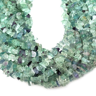 1 STRING/LINE PACK OF UNCUT FLOURITE UNCUT CHIPS BEADS