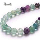 FLUORITE' SEMI PRECIOUS BEADS 8 MM ROUND'46-47 BEADS APPROX' SOLD BY PER LINE PACK