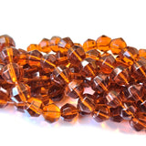 SUPER QUALITY' ROUND FACETED' 9 MM FIRE POLISHED GLASS BEADS' APPROX 31-32 BEADS SOLD BY PER LINE PACK