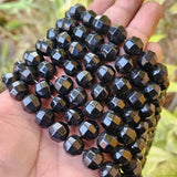 SUPER QUALITY' ROUND FACETED' 10 MM FIRE POLISHED GLASS BEADS' APPROX 27-28 BEADS SOLD BY PER LINE PACK