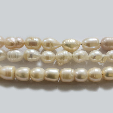 Freshwater Real Pearl Sold Per line in size Approximately 7~10mm and length about  15 Inches Long