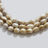 Freshwater Real Pearl Sold Per line in size Approximately 6~9mm and length about  14 Inches Long
