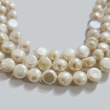 Freshwater Real Pearl Sold Per line in size Approximately 9mm and length about  14 Inches Long
