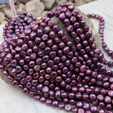 1 STRING PACK' BEAD COUNT' 56-58 PIECES' REAL FRESHWATER PEARL SIZE APPROX' 8-9 MM