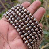 1 STRING PACK' BEAD COUNT' 60-62 PIECES' REAL FRESHWATER PEARL SIZE APPROX' 6-7 MM