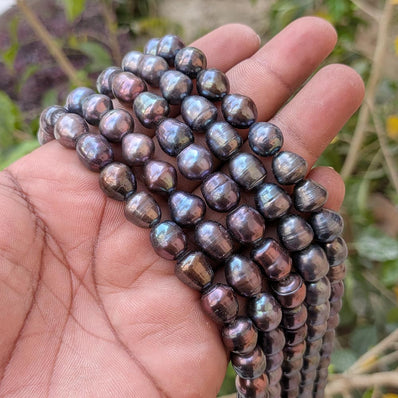 1 STRING PACK' BEAD COUNT' 34-35 PIECES' REAL FRESHWATER PEARL SIZE APPROX' 10-14 MM