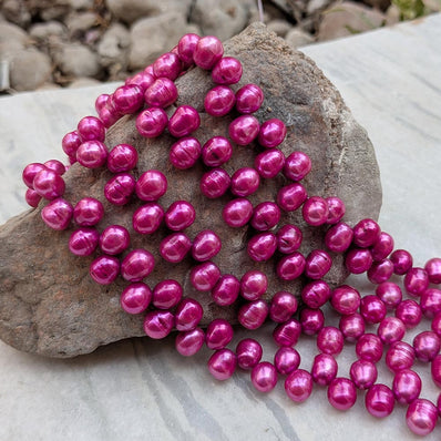 1 STRING PACK' BEAD COUNT' 68-70 PIECES' REAL FRESHWATER PEARL SIZE APPROX' 8-9 MM