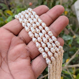 1 STRING PACK' BEAD COUNT' 50-52 PIECES' REAL FRESHWATER PEARL SIZE APPROX' 5-11 MM