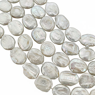 1 STRING PACK' BEAD COUNT' 26-28 PIECES' REAL FRESHWATER PEARL SIZE APPROX' 15-17 MM