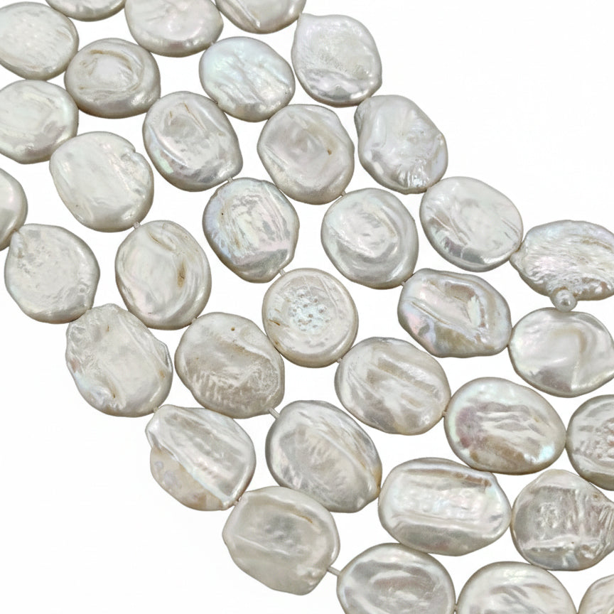 1 STRING PACK' BEAD COUNT' 26-28 PIECES' REAL FRESHWATER PEARL SIZE APPROX' 15-17 MM