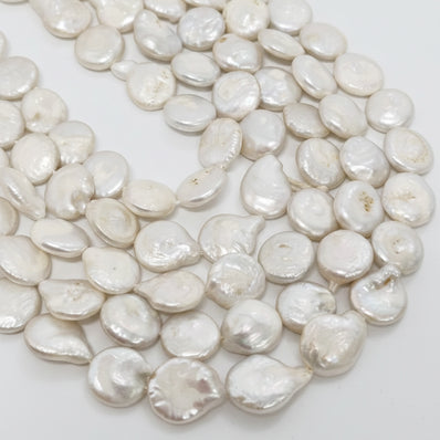 1 STRING PACK' BEAD COUNT' 26-28 PIECES' REAL FRESHWATER PEARL SIZE APPROX' 12-14 MM