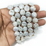 1 STRING PACK' BEAD COUNT' 26-28 PIECES' REAL FRESHWATER PEARL SIZE APPROX' 12-14 MM