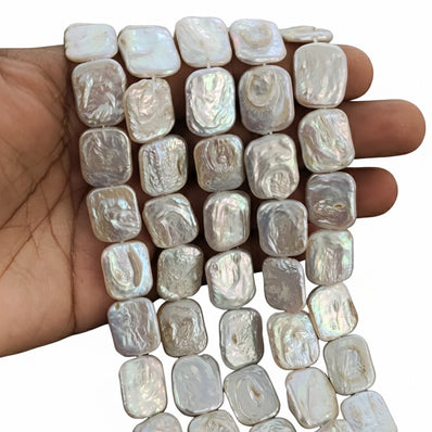 1 STRING PACK' BEAD COUNT' 20-22 PIECES' REAL FRESHWATER PEARL SIZE APPROX' 15x18 MM