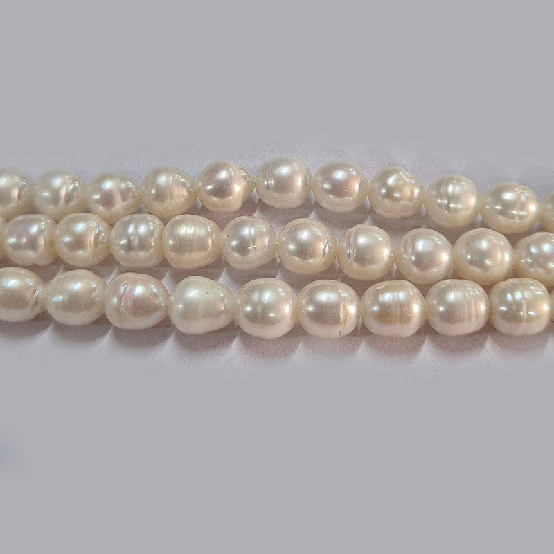 High-quality Freshwater Pearl Beads with natural shine and smooth texture. Perfect for necklaces, bracelets, and premium jewelry making. Ideal for designers and DIY creators. 7mm Approximately size Sold Per Line, About  57~58 Beads