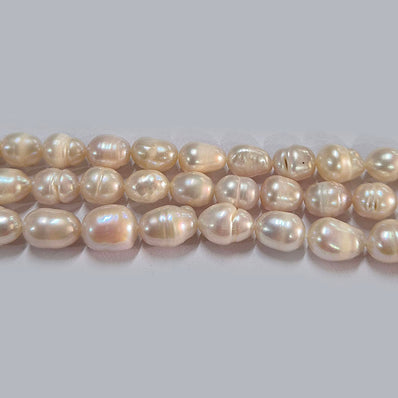High-quality Freshwater Pearl Beads with natural shine and smooth texture. Perfect for necklaces, bracelets, and premium jewelry making. Ideal for designers and DIY creators. 8~11 Approximately size Sold Per Line, About  39~40 Beads