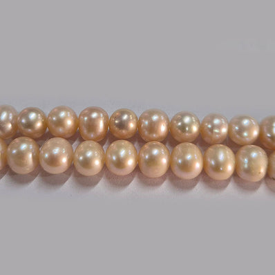 High-quality Freshwater Pearl Beads with natural shine and smooth texture. Perfect for necklaces, bracelets, and premium jewelry making. Ideal for designers and DIY creators. 8mm Approximately size Sold Per Line, About  57~58 Beads
