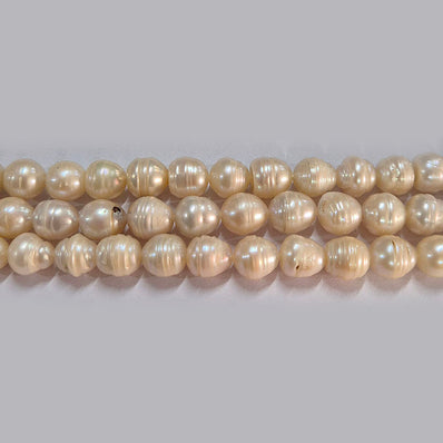 High-quality Freshwater Pearl Beads with natural shine and smooth texture. Perfect for necklaces, bracelets, and premium jewelry making. Ideal for designers and DIY creators. 8~9mm Approximately size Sold Per Line, About  47~48 Beads