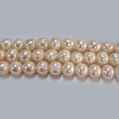 High-quality Freshwater Pearl Beads with natural shine and smooth texture. Perfect for necklaces, bracelets, and premium jewelry making. Ideal for designers and DIY creators. 8mm Approximately size Sold Per Line, About  51~52 Beads