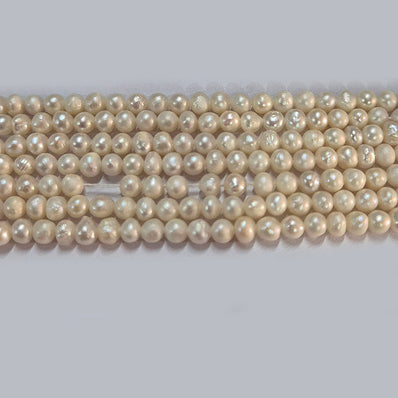 High-quality Freshwater Pearl Beads with natural shine and smooth texture. Perfect for necklaces, bracelets, and premium jewelry making. Ideal for designers and DIY creators. 4mm Approximately size Sold Per Line, About  95~96 Beads
