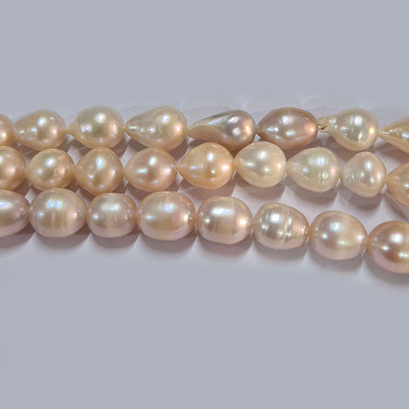 High-quality Freshwater Pearl Beads with natural shine and smooth texture. Perfect for necklaces, bracelets, and premium jewelry making. Ideal for designers and DIY creators. 10~15 Approximately size Sold Per Line, About  37~38 Beads