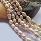 Freshwater, Pear, Real, Pearl, Sold, Per, Line, about,  44 Beads, String, Baroque, drop Natural, Color Size, Approximately 6x13mm