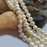 Freshwater, Pear, Real, Pearl, Sold, Per, Line, about,  51 Beads, String, Nugget Natural, Color Size, Approximately 7~9mm