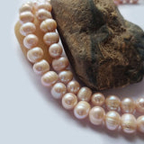 Freshwater, Pear, Real, Pearl, Sold, Per, Line, about,  44 Beads, String, Potato Natural, Color Size, Approximately 10mm