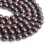 Garnet 8mm Semi Precious Round Beads with smooth polish and rich natural (Authentic)  perfect for bracelets, malas, and premium DIY jewelry projects. Sold Per Line  48~49 beads