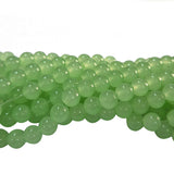 8mm Jelly Glass Beads – Smooth Translucent Beads (Approx 100 Beads/Strand) Mint green color