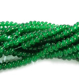 6x4mm Rondelle Jelly Glass Beads – Donut Shape Translucent Beads (Approx 180~185 Beads/Strand) Green color