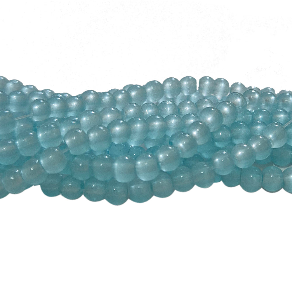 2 Strands, 4MM Round Imitation Jade Glass Beads Strands, Jelly Style Glass Spacer Beads for Jewelry Making, 31.4 Inches