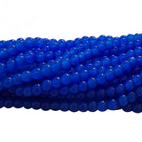 2 Strands, 4MM Round Imitation Jade Glass Beads Strands, Jelly Style Glass Spacer Beads for Jewelry Making, 31.4 Inches