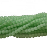 2 Strands, 4MM Round Imitation Jade Glass Beads Strands, Jelly Style Glass Spacer Beads for Jewelry Making, 31.4 Inches