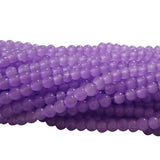 2 Strands, 4MM Round Imitation Jade Glass Beads Strands, Jelly Style Glass Spacer Beads for Jewelry Making, 31.4 Inches