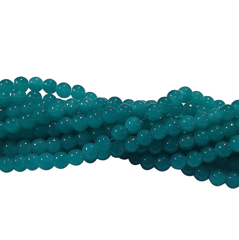 2 Strands, 4MM Round Imitation Jade Glass Beads Strands, Jelly Style Glass Spacer Beads for Jewelry Making, 31.4 Inches