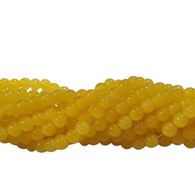 2 Strands, 4MM Round Imitation Jade Glass Beads Strands, Jelly Style Glass Spacer Beads for Jewelry Making, 31.4 Inches