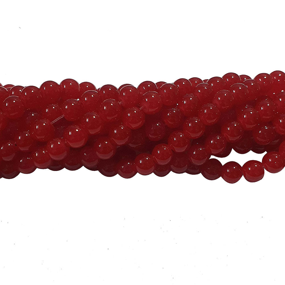 2 Strands, 6MM Round Imitation Jade Glass Beads Strands, Jelly Style Glass Spacer Beads for Jewelry Making, each 31~32 Inches