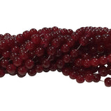 2 Strands, 6MM Round Imitation Jade Glass Beads Strands, Jelly Style Glass Spacer Beads for Jewelry Making, each 31~32 Inches