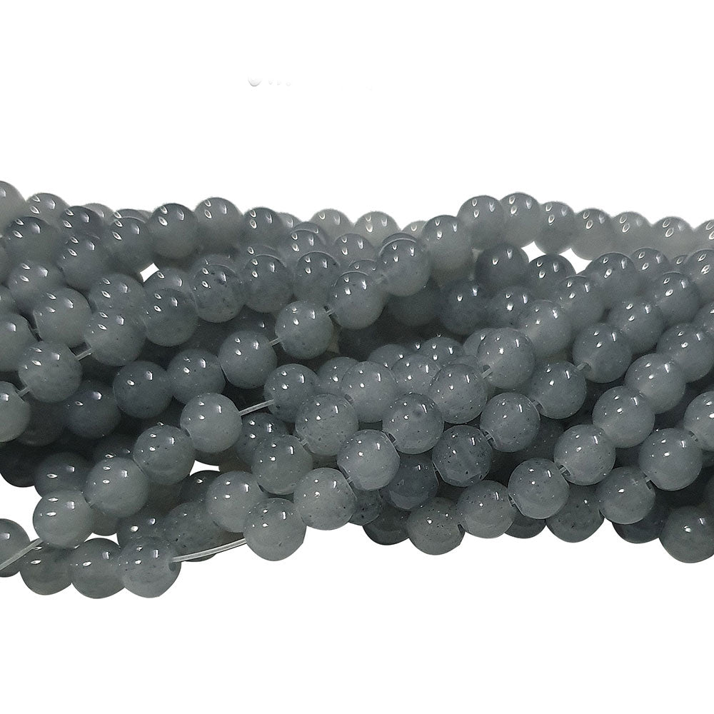 2 Strands, 6MM Round Imitation Jade Glass Beads Strands, Jelly Style Glass Spacer Beads for Jewelry Making, each 31~32 Inches