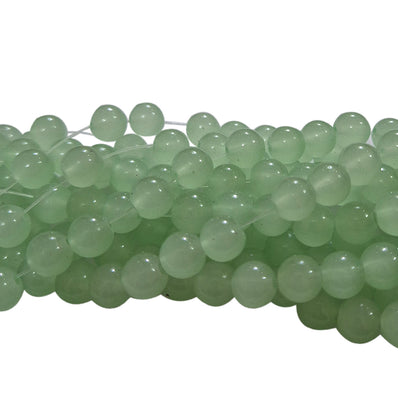 Per Strands,8MM Round Imitation Jade Glass Beads Strands, Jelly Style Glass Spacer Beads for Jewelry Making, each 31~32 Inches
