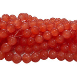 Per Strands,8MM Round Imitation Jade Glass Beads Strands, Jelly Style Glass Spacer Beads for Jewelry Making, each 31~32 Inches