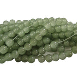 2 Strands, 6MM Round Imitation Jade Glass Beads Strands, Jelly Style Glass Spacer Beads for Jewelry Making, each 31~32 Inches