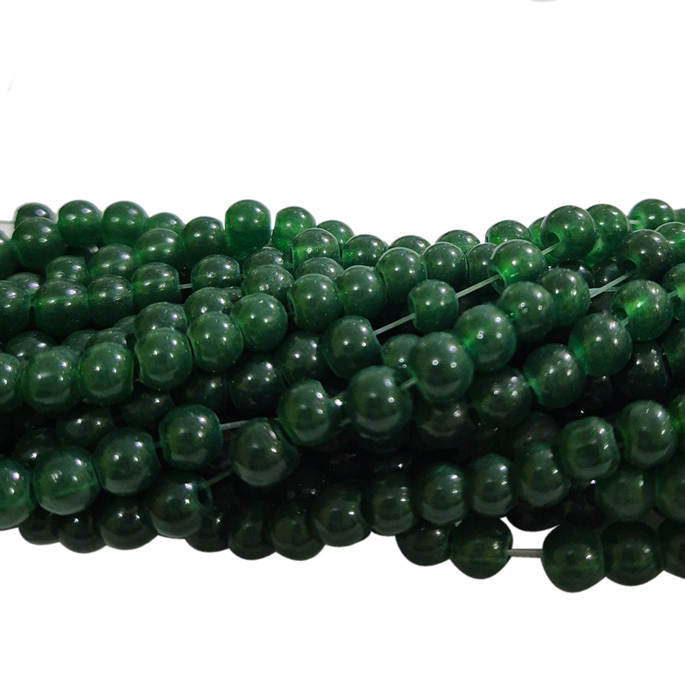 2 Strands, 6MM Round Imitation Jade Glass Beads Strands, Jelly Style Glass Spacer Beads for Jewelry Making, each 31~32 Inches
