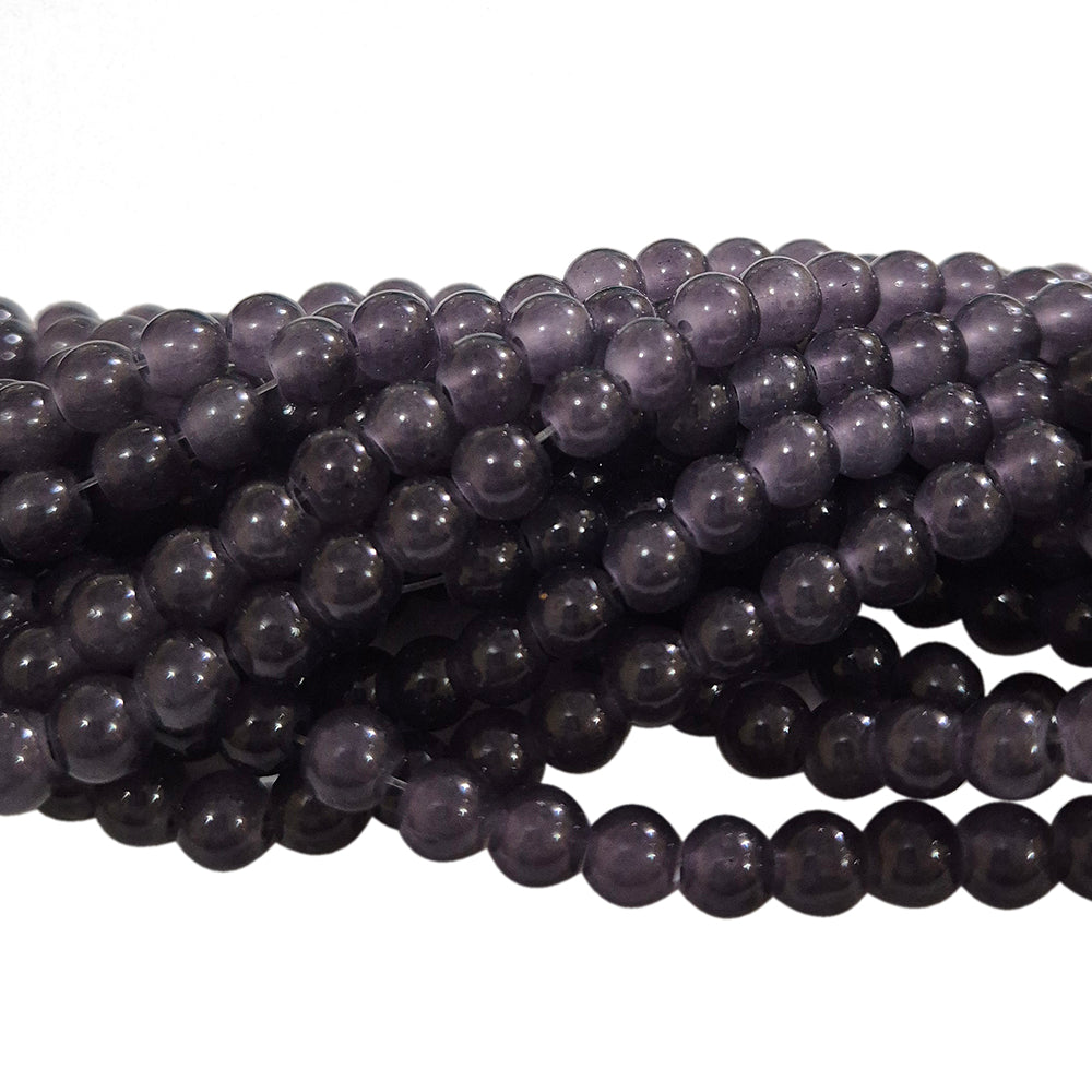 2 Strands, 6MM Round Imitation Jade Glass Beads Strands, Jelly Style Glass Spacer Beads for Jewelry Making, each 31~32 Inches