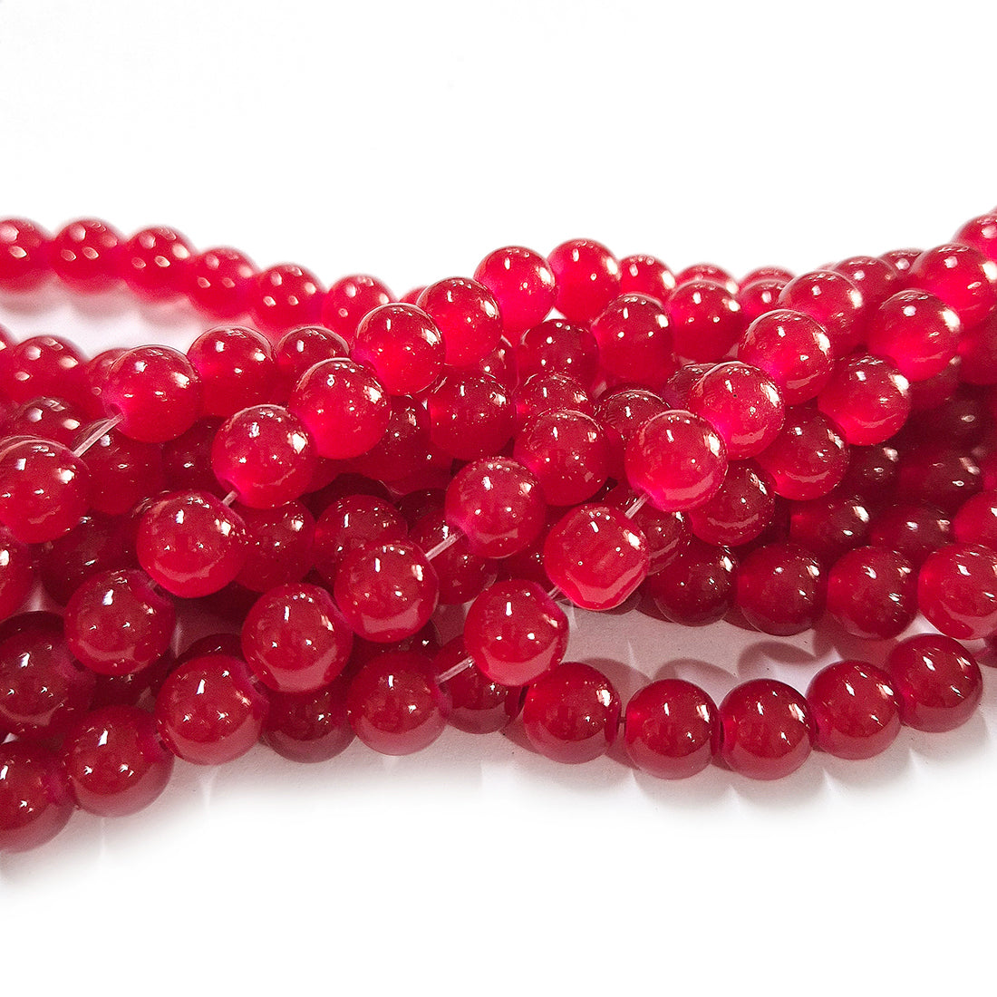 2 Strands, 6MM Round Imitation Jade Glass Beads Strands, Jelly Style Glass Spacer Beads for Jewelry Making, each 31~32 Inches